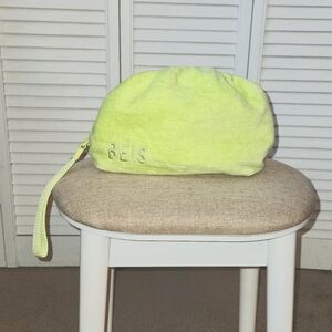 BEIS the Terry Cosmetic Clutch in Citron